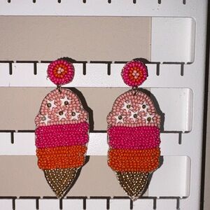 Colorful Ice Cream Beaded Earrings